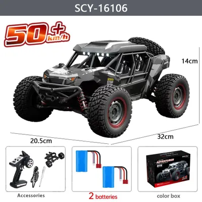 Produktbild von Ferngesteuertes Offroad-RC-Auto 1:16 4WD 50 km/h - Grau 2 Akkus