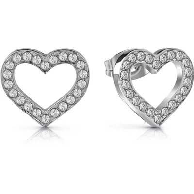 Produktbild von Herz Ohrstecker aus Edelstahl von Guess mit Swarovski-Kristallen
