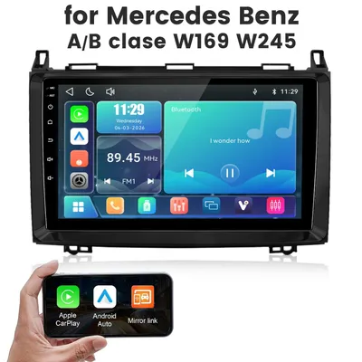 Zdjęcie produktu dla Radio samochodowe do Mercedes Benz Klasy A, Klasy B, W169, W245, Sprinter, Vito, Viano - system Linux, CarPlay i Android Auto, Bluetooth 5.0, sterowanie z kierownicy