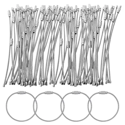 Imagen del producto de Juego de 60 llaveros de acero inoxidable