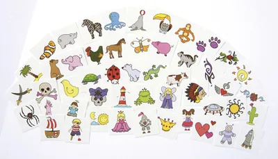 Produktbild von Kiga Tattooset 96-tlg. Tattoosticker Temporäre Körperkunst