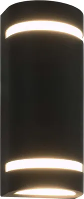 Produktbild von vidaXL Außenwandleuchten 2 Stk. 35 W Schwarz Halbrund