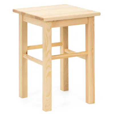 Produktbild von SPRINGOS Holzschemel Hocker Küchenhocker Tritthocker Kiefer natur stabil