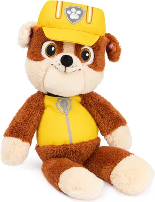 Produktbild von GUND PAW Patrol Schlenkerplüsch Rubble, 30 cm - hochwertiges Plüschtier aus weichem Velours-Frottee mit gestickten Augen, original im Look der TV-Serie, für Kinder ab 1 Jahr