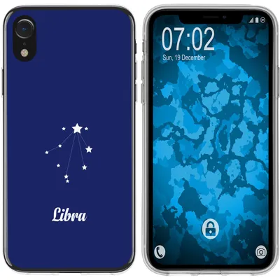 Produktbild von PhoneNatic Case kompatibel mit Apple iPhone Xr Silikon-Hülle SternzeichenLibra M9