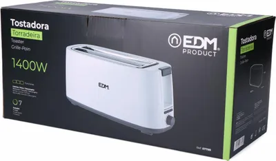 Obrázek produktu pro Topinkovač EDM 07799 White Design 1400 W Double slot