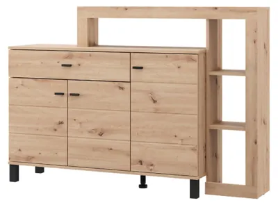 Produktbild von Piriap - Anrichte, 145x35x101h cm, Eiche Natur, eine Schublade
