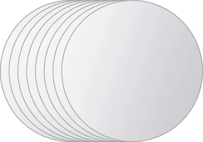 Produktbild von vidaXL 8-tlg. Spiegelfliesen-Set Rund Glas