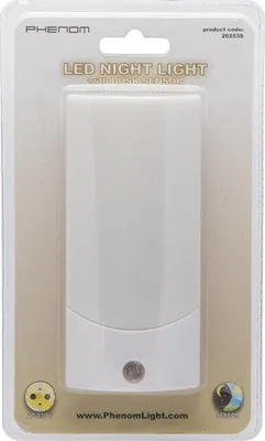 Produktbild von Nachtlicht Steckdose Stecker Lampe - Weiß - Automatisch mit Tag/Nacht Sensor - Für Kinder/Erwachsene