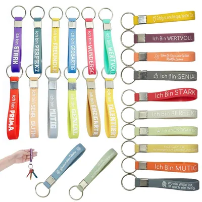 Image de 24 porte-clés inspirants – bracelets en silicone motivants