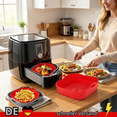 Produktbild von 1PC Wiederverwendbare Airfryer Pan Liner Zubehör Silikon Air Friteusen Ofen
