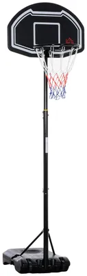 Produktbild von Basketballkorb Outdoor für Jugendliche, 160-210 cm Höhenverstellbarer Basketballständer mit Rollen