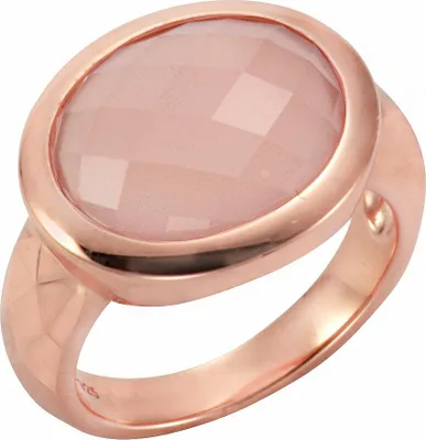 Produktbild von Jamelli Ring 925/- Sterling Silber rosa 058 (18,5) Chalcedon rosa 286270001-1