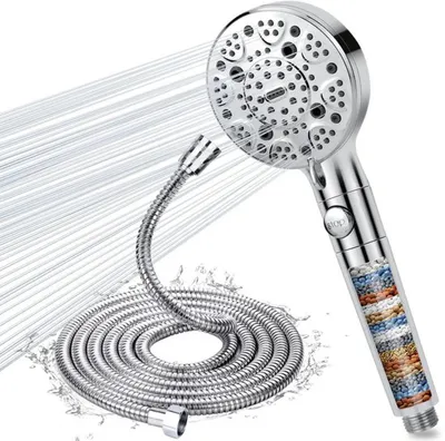 Obrázok produktu pre Úsporná sprchová hlavica Azomor s 15-vrstvovým filtrom a 9 režimami prúdu vody