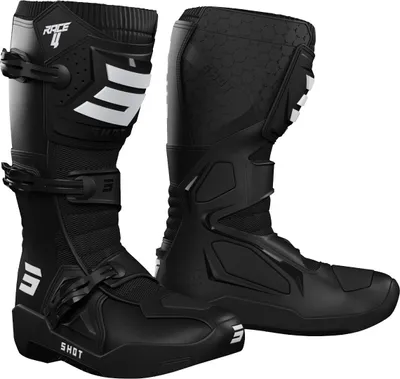 Zdjęcie produktu dla Buty motocrossowe Shot Race 4, czarno-białe, 40
