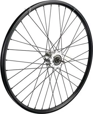Produktbild von Hinterrad 28 Zoll, 622 schwarze Edelstahlspeichen, 8-Gang-Rollenbremse