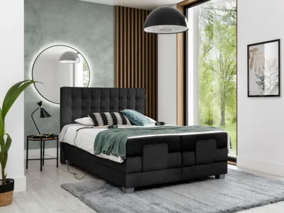 Produktbild von Elektrisch verstellbares Bett 160x200 ZONA - schwarz + GRATIS Matratzenauflage