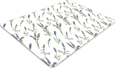 Produktbild von Stuhlunterlage Bürostuhlunterlage 120 cm x 90 cm Bodenmatte Bürostuhlunterlage - Lavendelblumen