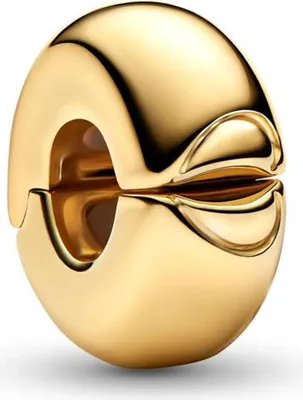 Zdjęcie produktu dla PANDORA MOMENTS Charm Clip okrągły pozłacany 763678C00