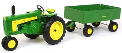 Produktbild von JOHN DEERE 730 Reihenfrucht mit Lastkahnanhänger, ERT45686, Maßstab1/16, ERTL