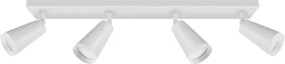 Produktbild von Deckenspot Aluminium GU10 verstellbar Weiß 4-flammig länglich Deckenstrahler