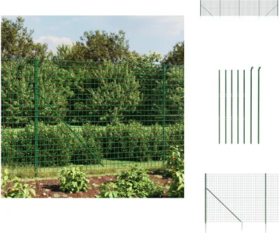 Produktbild von vidaXL Maschendrahtzaun mit Bodenhülsen Grün 2,2x10 m -  Zaunfelder