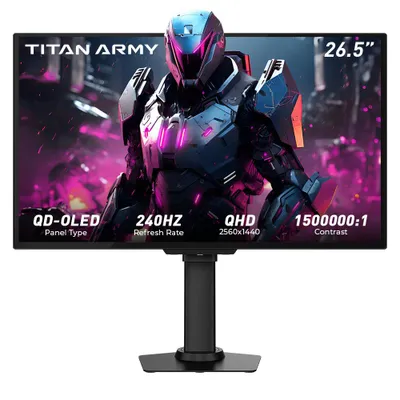 Obrázok produktu pre Titan Army G2785S: 26.5" QD-OLED Gaming Monitor, 2560x1440, 240Hz, 0.03ms GTG, 1.5M:1 Kontrast, HDR10, 99% DCI-P3