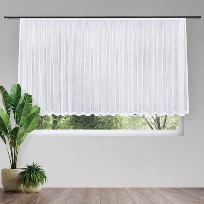 Produktbild von Store "Mali" transparent in weiß mit Kräuselband 600cm x 150cm