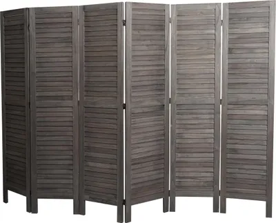 Produktbild von Paravent MCW-G30, Trennwand Sichtschutz Raumteiler, Shabby-Look 170x240cm  grau-braun