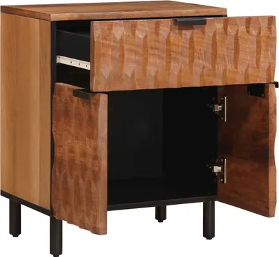 Obrázok produktu pre vidaXL Nočný stolík hnedý 50 x 33 x 60 cm z masívneho mangového dreva