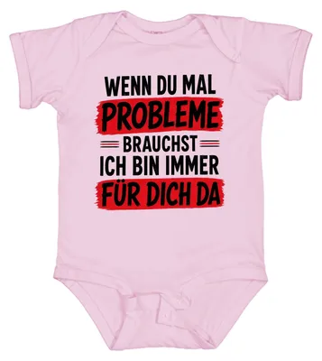 Productafbeelding van Als je problemen wilt, ben ik er altijd voor. Statement, sarcastisch, babyrompertje, roze, maat 6/12