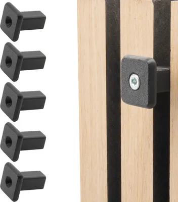 Produktbild von 5x Garderobenhaken für Akustikpaneele Kleiderhaken Eckig Wandhaken Haken Universal
