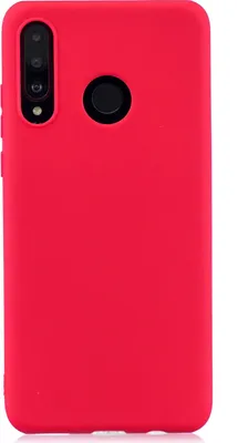 Produktbild von Für HUAWEI P30 LITE/NOVA 4E Schöne Candy Color Matte TPU Anti-Scratch rutschfeste Schutzhülle Zurück Fallrot