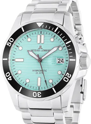 Productafbeelding van Jacques Lemans polshorloge, automatisch uurwerk, Hybromatic, groene wijzerplaat