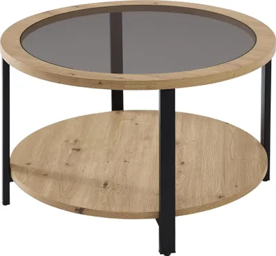 Produktbild von Couchtisch >Lars< in Artisan Eiche Nachbildung, schwarz - 45x80 (HxD)