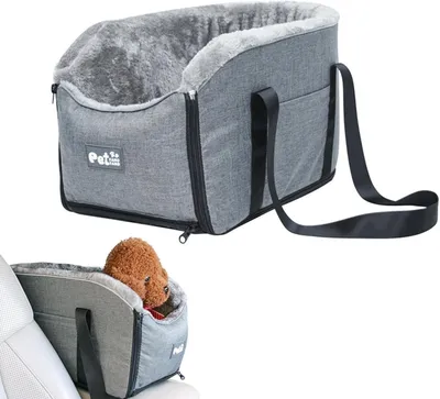 Produktbild von Mittelkonsole Hundeautositz - Tragbare Hundeerhöhung mit Sicherheitsleine, geeignet für kleine Haustiere bis 5,9 kg