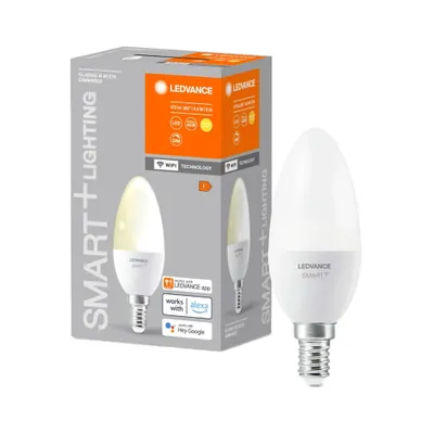 Imagen del producto de LEDVANCE 4058075778559 LEDVANCE WLAN-Lampe SMART+ WiFi Classic B40 DIM E14 4,9 W matt