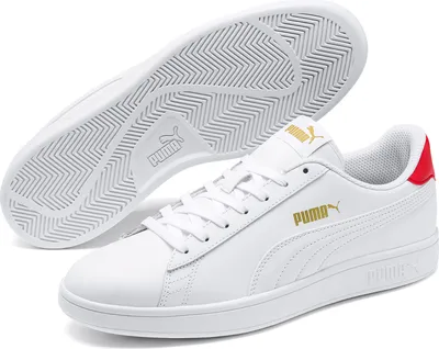 Produktbild von PUMA Smash v2 L Sneaker puma white/high risk red/puma team gold 44