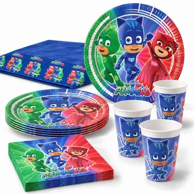 Produktbild von PJ Masks Pyjamahelden Partyset zum Kindergeburtstag 37 tlg.