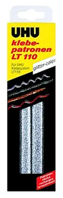 Produktbild von UHU Klebepatrone Glitterf. 50g silber glitter-color silber