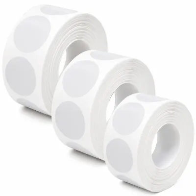 Image de Étiquettes rondes transparentes autocollantes, 1500 pièces, de 20 mm et 25 mm de diamètre, pour emballages