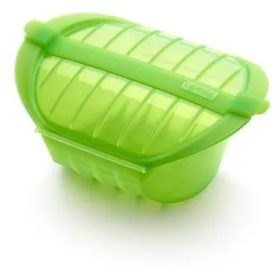 Immagine prodotto di Lekue - Contenitore profondo per microonde con vassoio, per 3-4 persone, colore verde