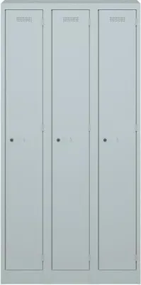 Produktbild von BISLEY Spind lichtgrau PL3050T1645, 3 Schließfächer 90,0 x 50,0 x 180,0 cm