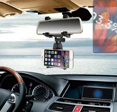 Produktbild von K-S-Trade Smartphone Halterung kompatibel mit Xiaomi Redmi Note 13 LTE Rückspiegel Halterung schwarz Auto Halterung KFZ Halter