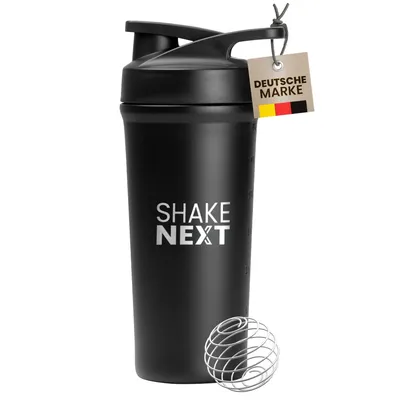 Produktbild von ShakeNext® Premium Edelstahl Shaker 700ml (Schwarz)