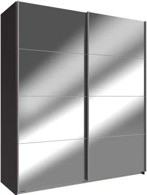 Produktbild von Schwebetürenschrank Kleiderschrank Easy Plus graphit spiegel 180x65x210cm