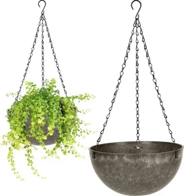 Immagine prodotto di Vasi da fiori in plastica, vaso sospeso, color caffè chiaro, da appendere al soffitto, per piante da appartamento, cactus