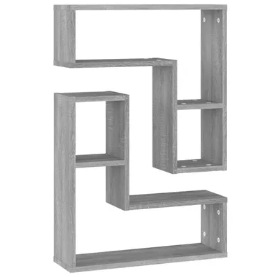 Produktbild von vidaXL Wandregale 2 Stk. Grau Sonoma 50x15x50 cm Holzwerkstoff