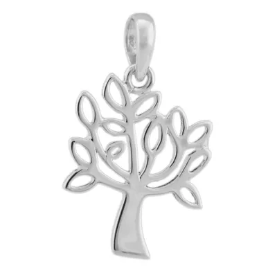 Produktbild von Anhänger 20x15mm Baum mit Blättern filigran glänzend Silber 925