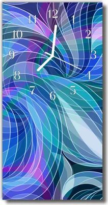 Produktbild von Tulup Glasuhr Wanduhr Küchenuhr Echt-Glas 30x60 Abstrakt Blau
